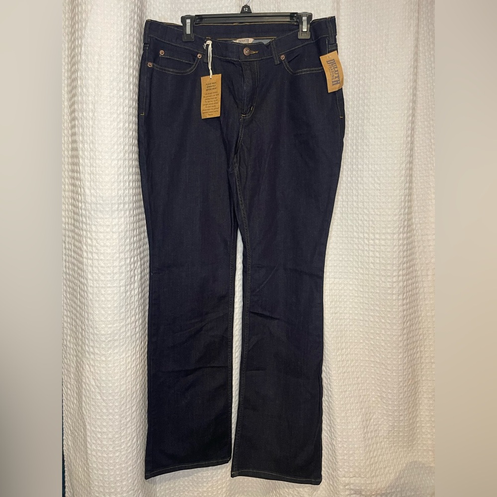 Duluth Trading Co Women's Daily Denim DuluthFlex Boot Cut Jeans - Dark Blue